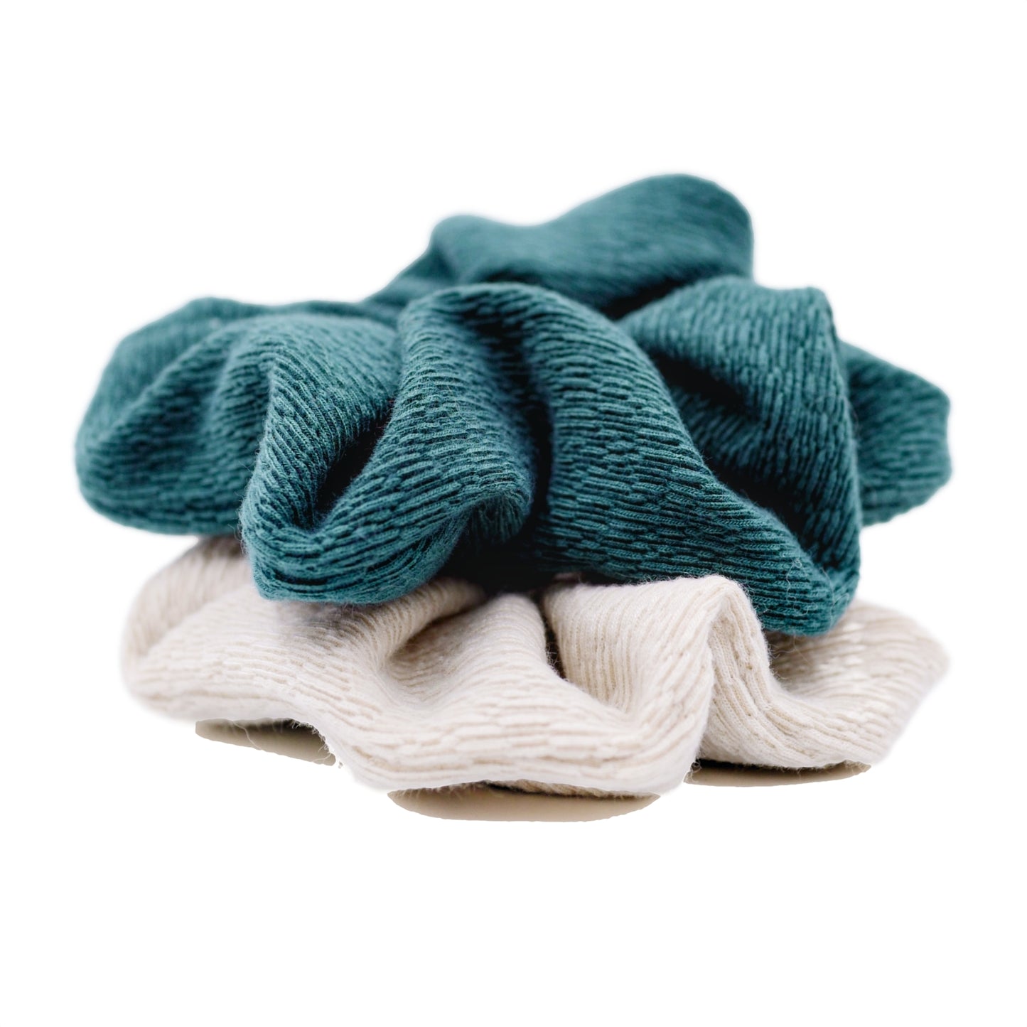 Matte Scrunchies 2pc - Black / Blueish Green / Chalk / Brunette