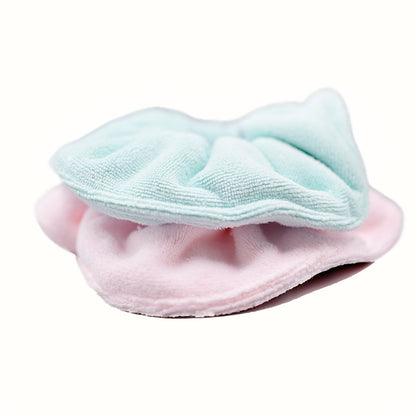 Microfiber Quick-Dry Towel Scrunchies 2pc - Chalk / Blush / Blue