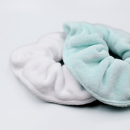 Microfiber Quick-Dry Towel Scrunchies 2pc - Chalk / Blush / Blue