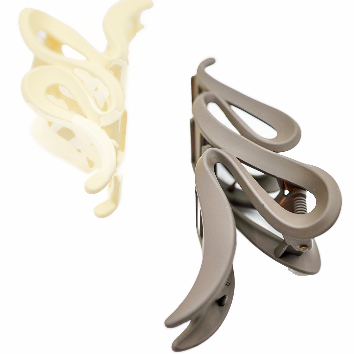 Mega Matte Claw Clip 2pc - Camomile / Black / Chestnut / Brunette