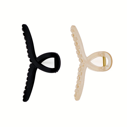 Large Loop Claw Clips 2pc Set - Black & Amber