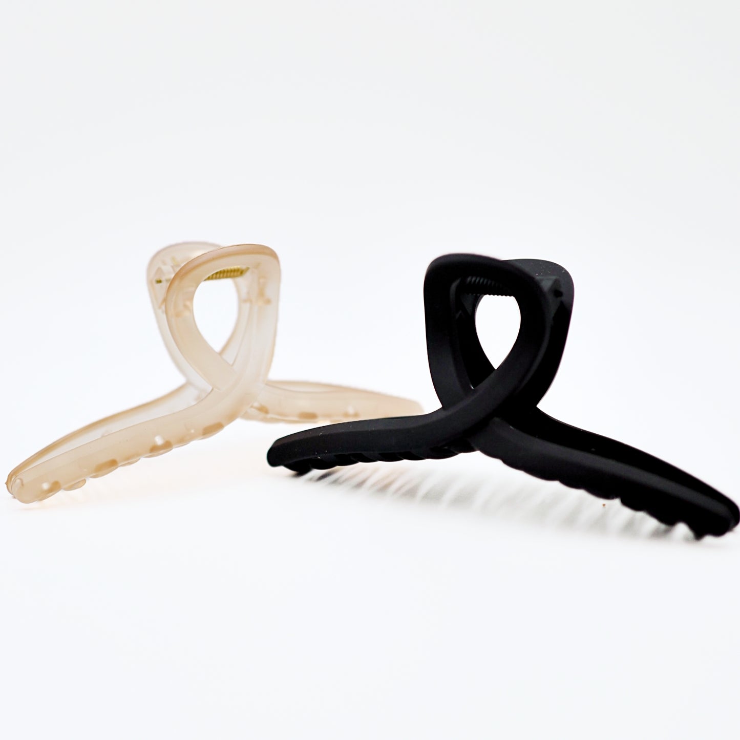 Large Loop Claw Clips 2pc Set - Black & Amber