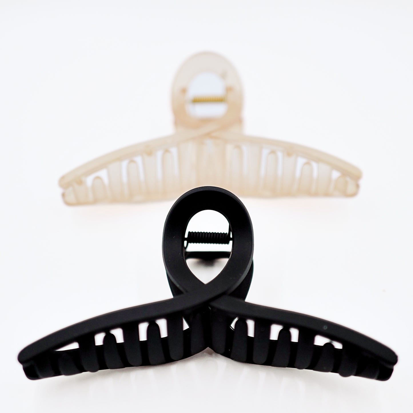 Large Loop Claw Clips 2pc Set - Black & Amber