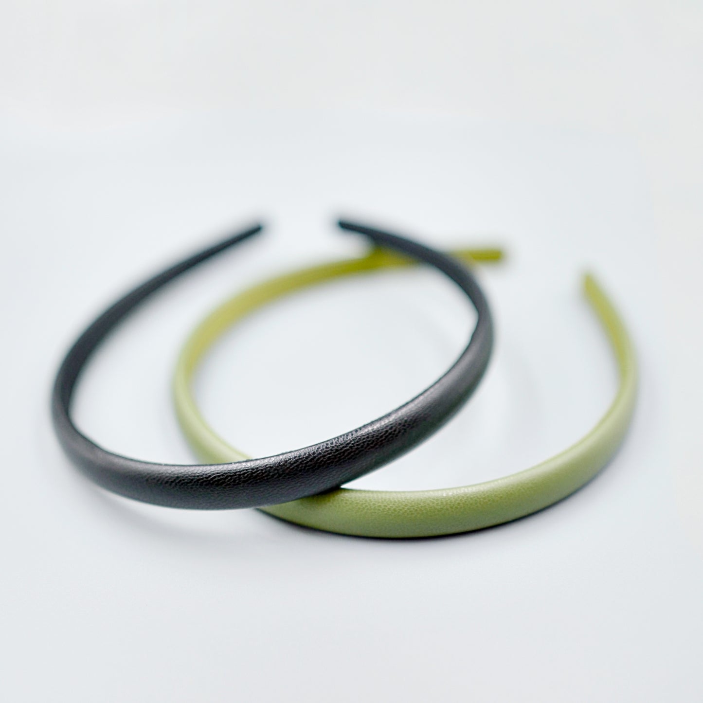 Leather Headband 2pc - Olive / Chalk / Black / Lotus