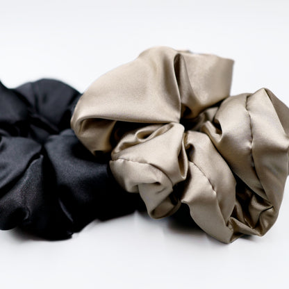 Mega Satin Sleep Pillow Scrunchies 2pc - Black / Avocado / Gold / Silver