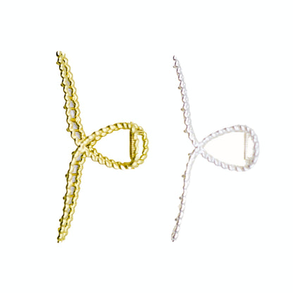 Large Loop Claw Clips 2pc Set - Gold & Silver