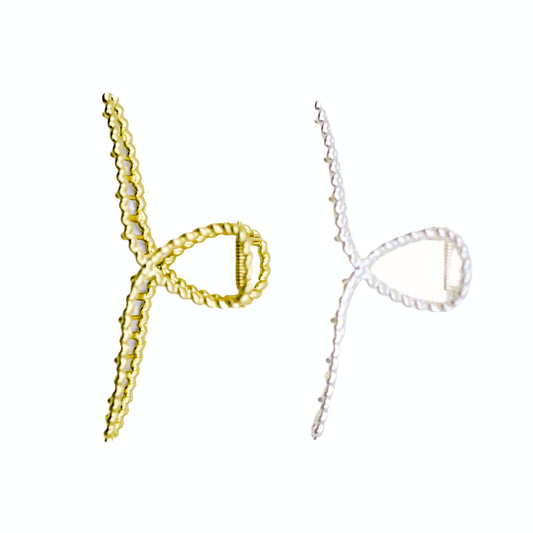 Large Loop Claw Clips 2pc Set - Gold & Silver