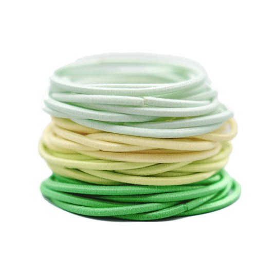 Elastic Hair Ties 20 Pc - Green / Blue / Pink / Multi-color