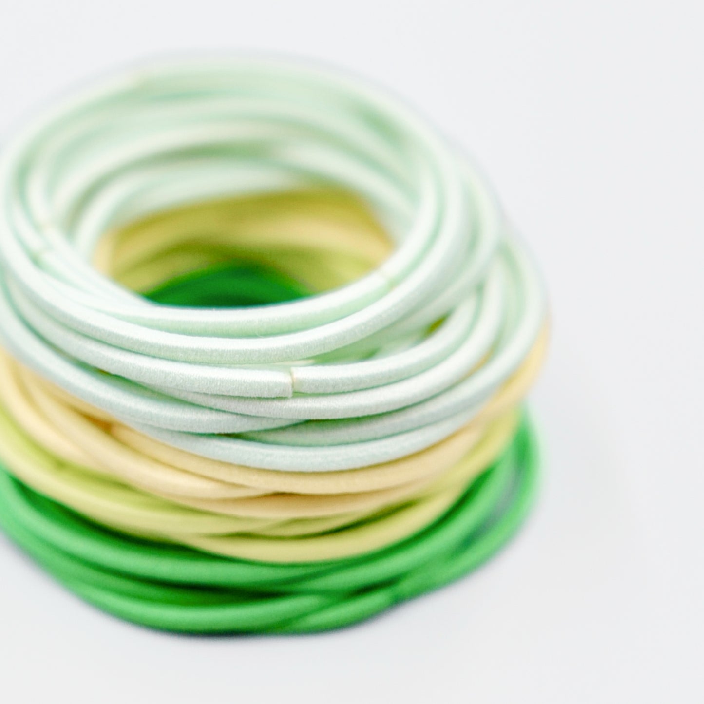 Elastic Hair Ties 20 Pc - Green / Blue / Pink / Multi-color